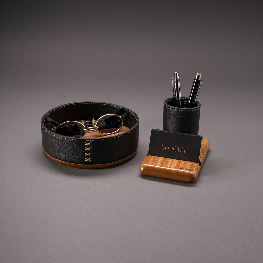 Pack Desk : Acajou Jet Black